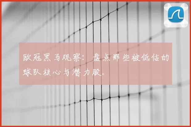 欧冠黑马观察：盘点那些被低估的球队核心与潜力股。