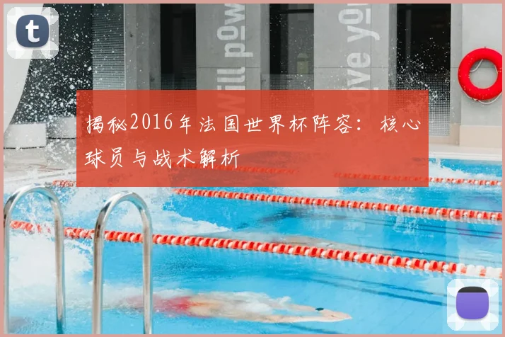 揭秘2016年法国世界杯阵容：核心球员与战术解析